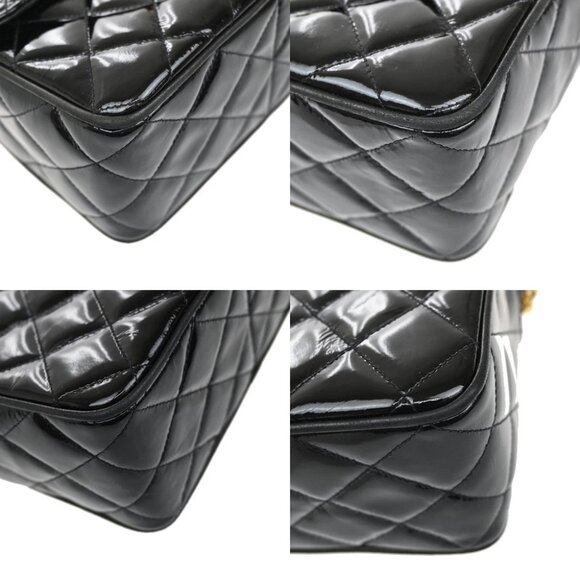 CHANEL CC Matelasse Mini Chain Shoulder Bag Patent Leather BK GHW VTG - Picture 9 of 16